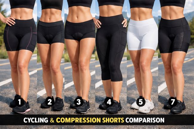 Affordable Women’s padded cycling shorts comparison with 4D padding and pockets for comfort rides