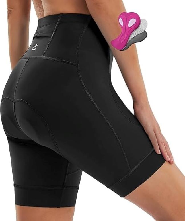 Women’s padded biking shorts with pocket for road and mountain rides