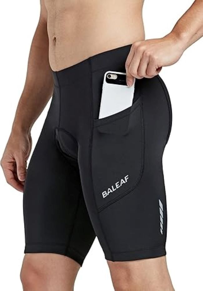 baleaf men’s padded cycling tights with pockets for road and mountain biking
