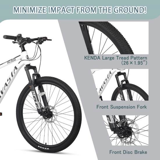 AVASTA AV300 front suspension and disc brake detail