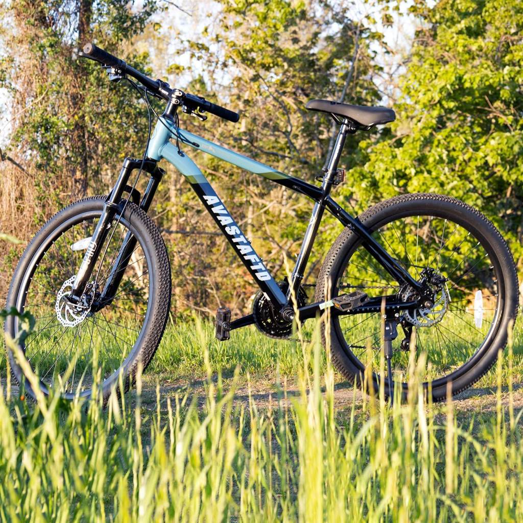 AVASTA Earth mountain bike on dirt trail