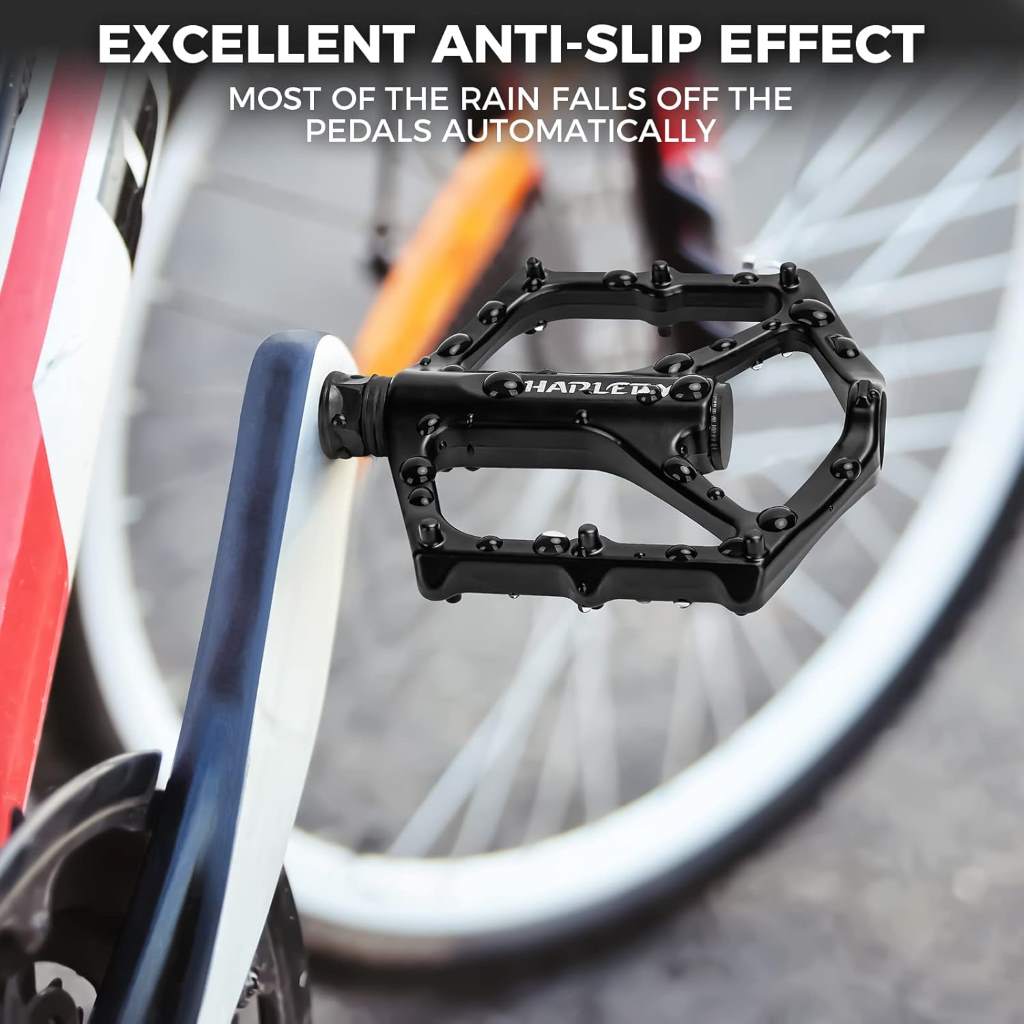 Hapleby bike pedals mounted on road bike