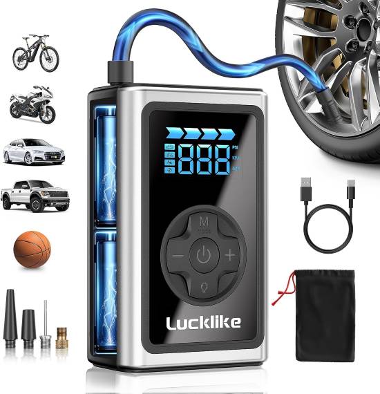 Lucklike Tire Inflator Portable Air Compressor 150 PSI