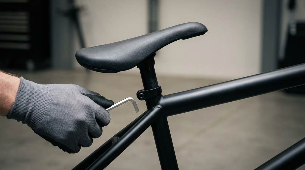 A BMX bike with a perfectly leveled seat for optimal control