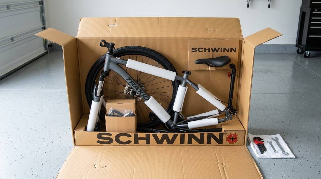 Attaching wheels to Schwinn Traxion 29 Inch Mountain Bike