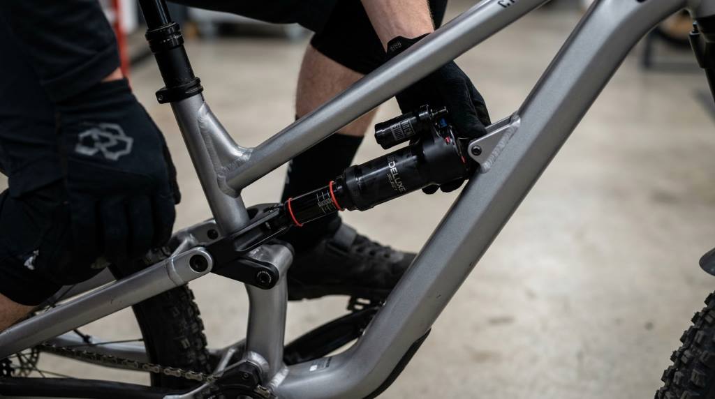 Canyon Spectral 125 AL 5 Mountain Bike on a technical enduro trail