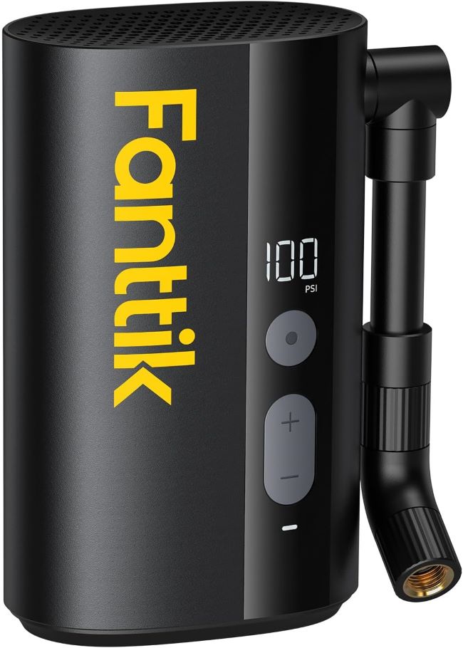 Fanttik X9 Ace mini electric bike pump with 32-second fast inflation, digital gauge, and Presta/Schrader compatibility for all bicycles