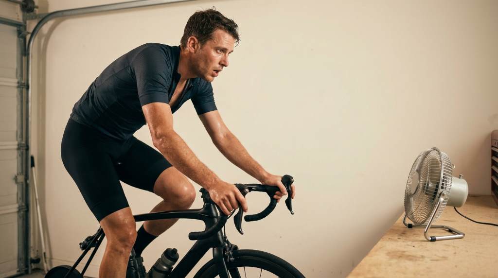 Optimal placement of a bike trainer fan for maximum airflow