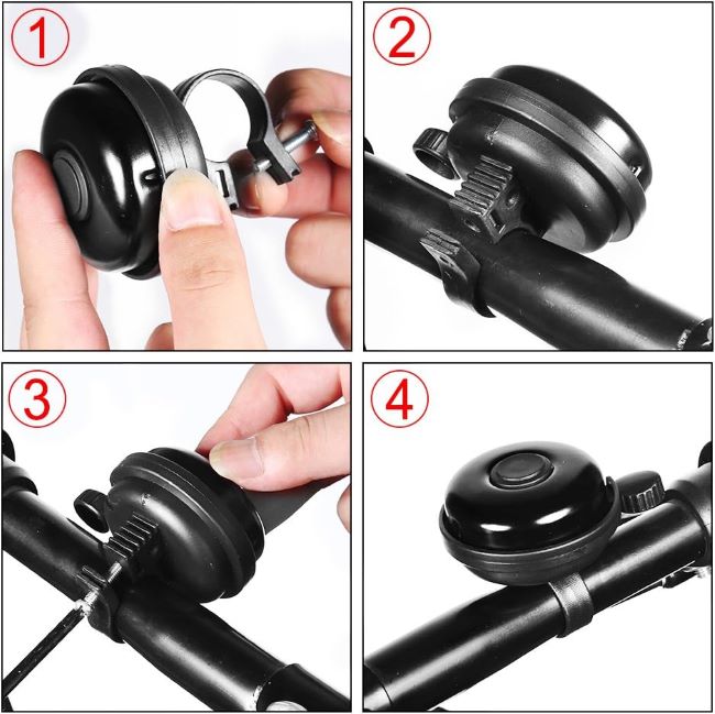 Compact Accmor bicycle handlebar bell for outdoor riding and everyday bike safety