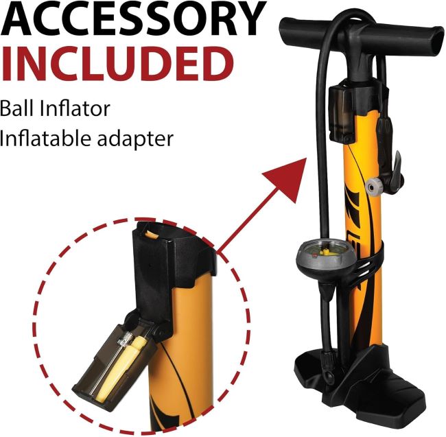 Durable BV Bicycle Floor Pump with Presta and Schrader valve compatibility