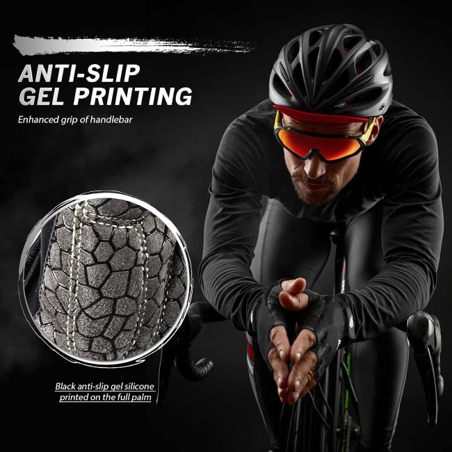 Lightweight HTZPLOO bicycle gloves providing comfort and protection for cyclists