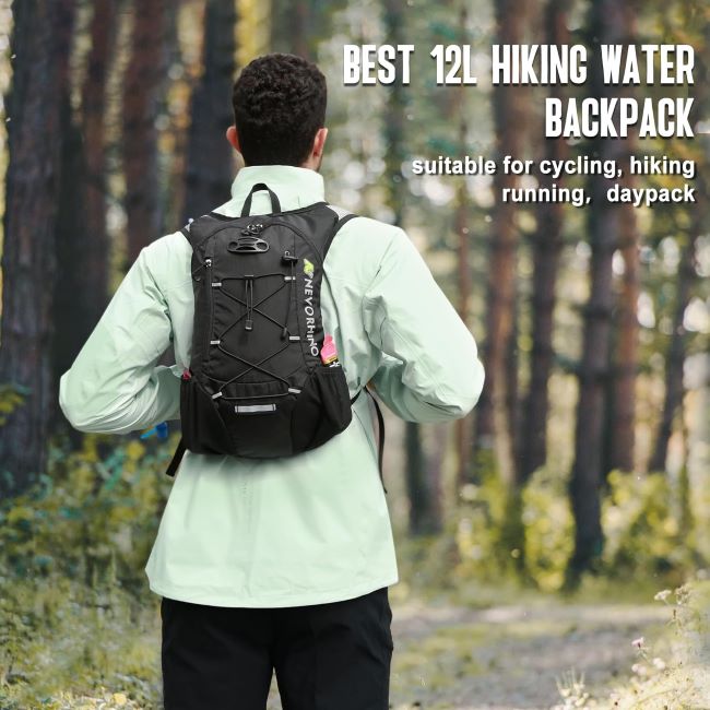 N NEVO RHINO hydration backpack with adjustable straps and water reservoir for day hikes