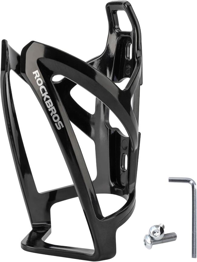 ROCKBROS lightweight bike water bottle holder mounted on a road bike in Oregon