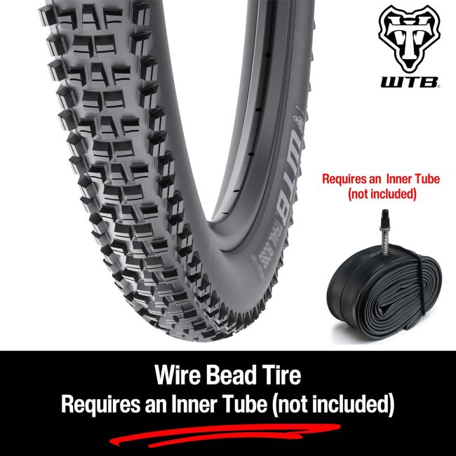 WTB Trail Boss mountain bike tire with aggressive tread and wire bead for reliable trail grip