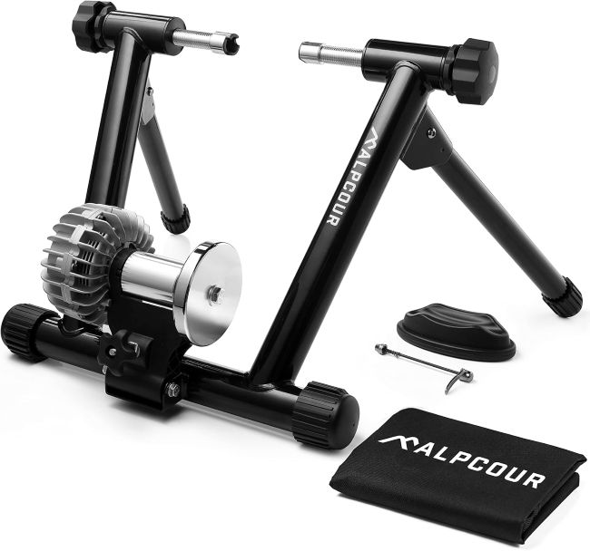 Alpcour Fluid Bike Trainer stand for portable indoor cycling workouts