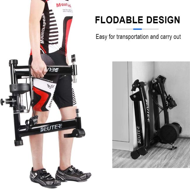 CXWXC magnetic bicycle trainer stand with adjustable resistance for road and mountain bikes