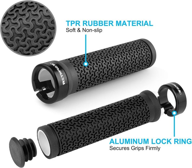 GPMTER replacement bike grips for cruisers, folding bikes, and mountain bike handlebars