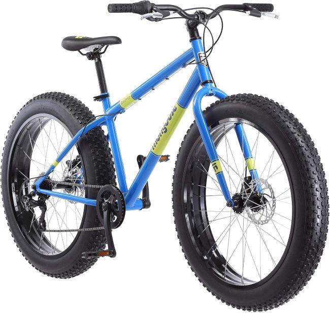 Mongoose Dolomite fat tire bike with wide tires for stable outdoor riding