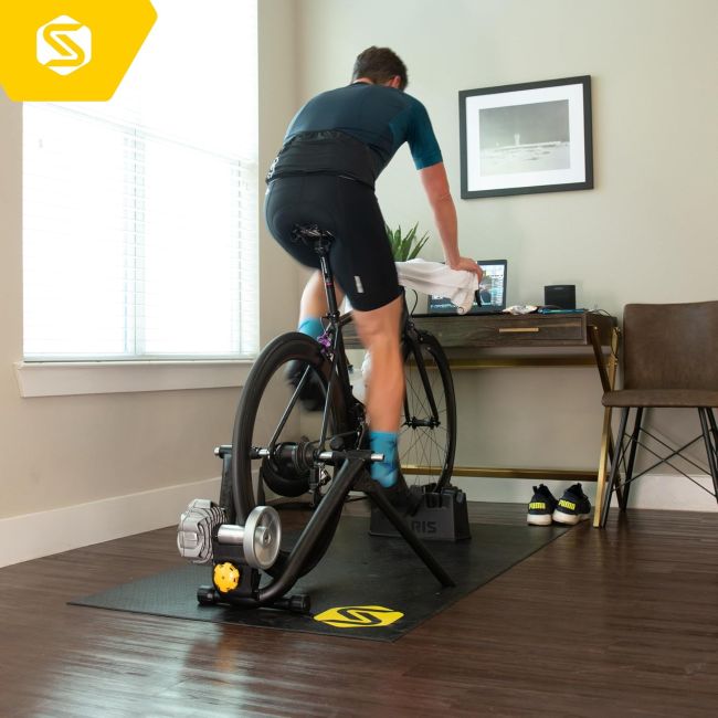 Saris Fluid2 fluid-resistance bicycle trainer with stable frame for indoor cycling