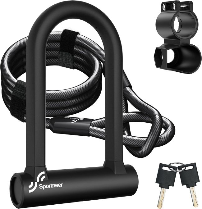 Sportneer U-Lock for road and mountain bikes in Utah