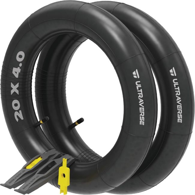 Ultraverse fat tire inner tubes with Schrader valves for Colorado mountain bikes
