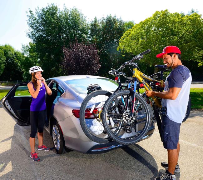 Allen Sports Deluxe trunk-mount bike rack carrying two bikes